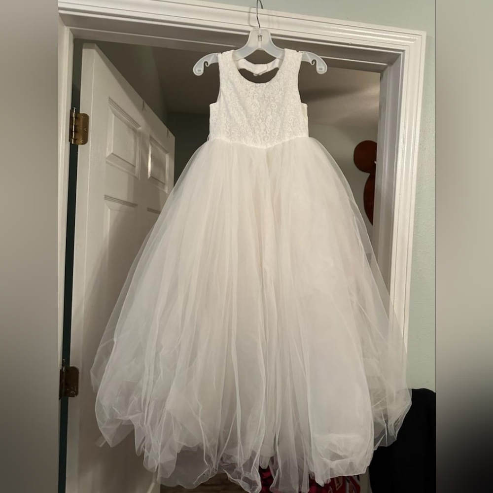Ball Gown Flower Girl with heart cut out